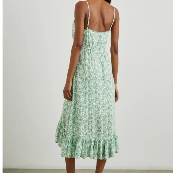 Rails Spaghetti Strap Floral Summer Midi Dress Green Size Medium - Picture 5 of 6